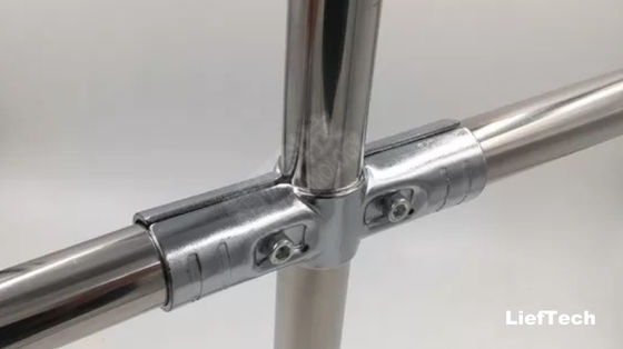 Estrutura modular Acessórios de tubos de resíduos de cromo para estantes de armazenamento