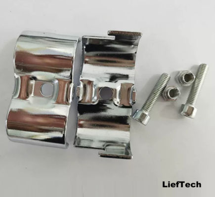 Conector de tubos duplos de aço laminado a frio CRS para tubos de cromo dia 28 mm