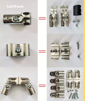Conectores de tubos cromados resistentes móveis H-12 flexíveis