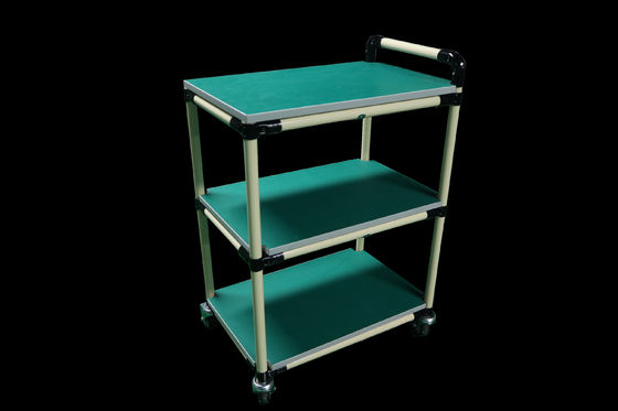 Carga útil 60 kg Banco de trabalho de tubulação Painel de prata Trolley Taxa de utilização elevada