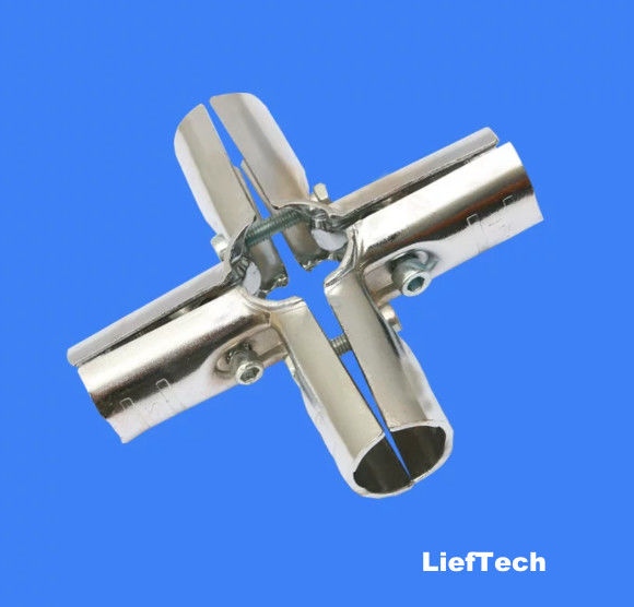 estrutura simples Conectores de tubos cromados Tubos de aço acessórios para tubos de 28 mm