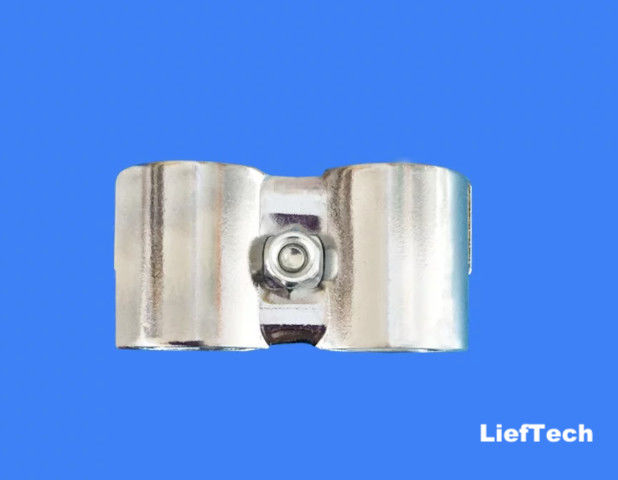 Conector de tubos duplos de aço laminado a frio CRS para tubos de cromo dia 28 mm